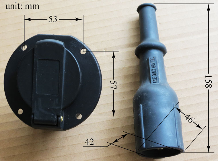 YEEDA ET010803 Connector Dimensions, Plug + Sockect